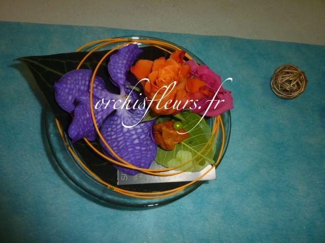 Centre de table rond fleuriste Bois d'Arcy Centre de table rond fleuriste Bois d'Arcy