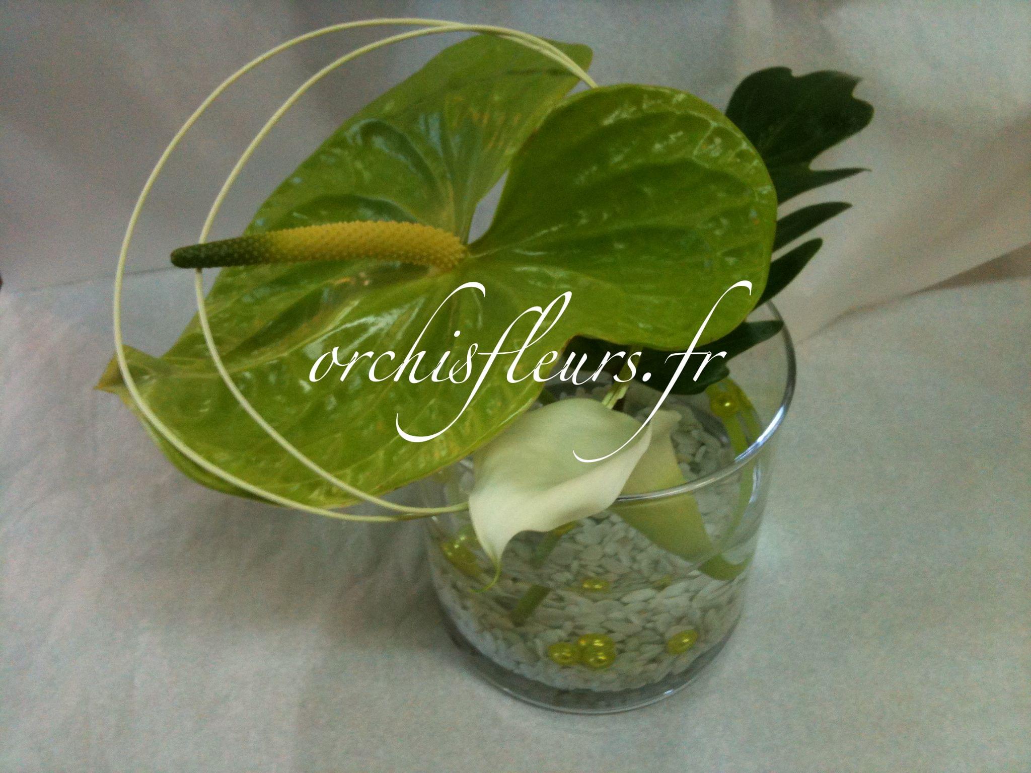 Centre de table rond fleuriste Bois d'Arcy Centre de table rond fleuriste Bois d'Arcy