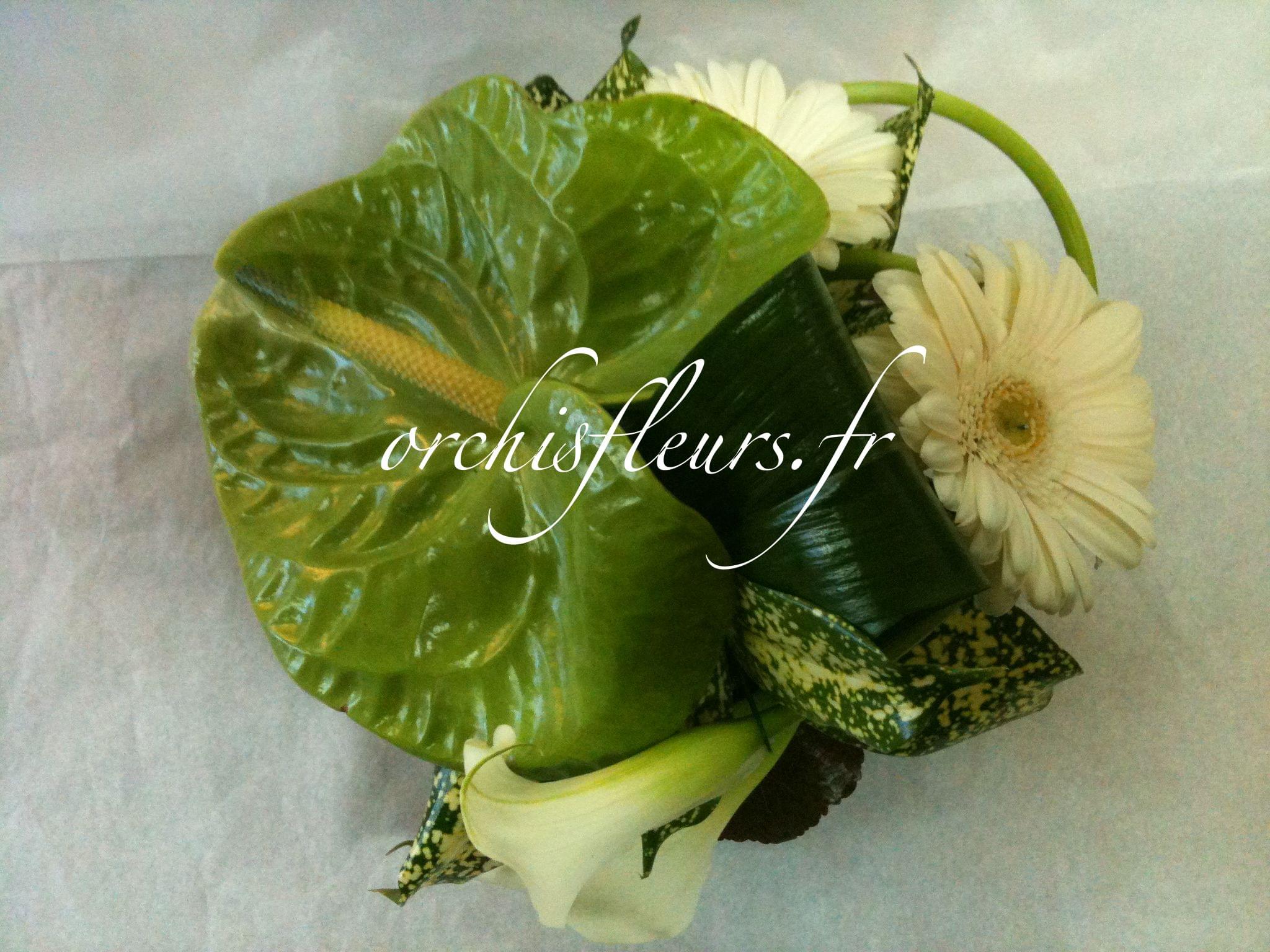 Centre de table rond fleuriste Bois d'Arcy Centre de table rond fleuriste Bois d'Arcy