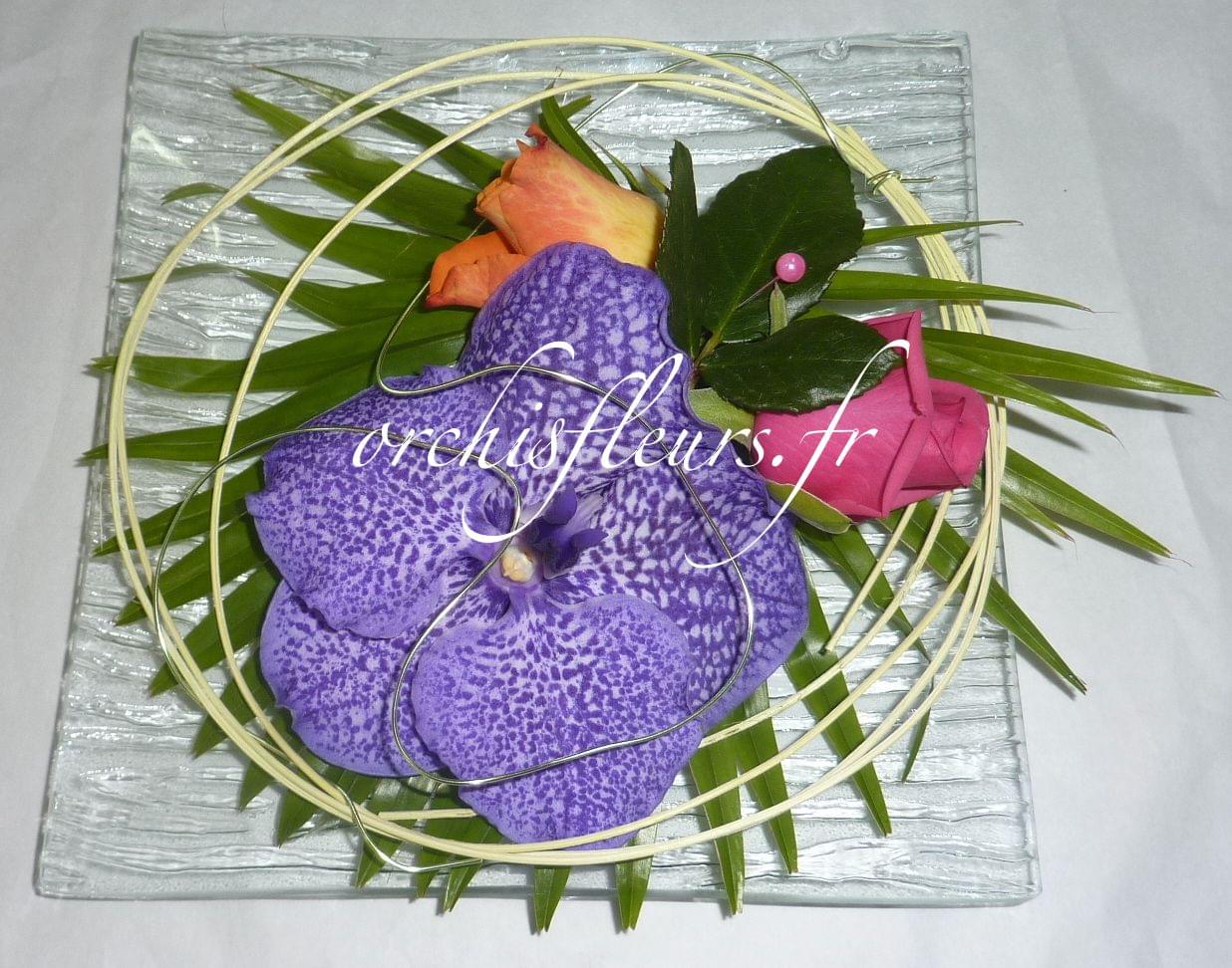 Centre de table rond fleuriste Bois d'Arcy Centre de table rond fleuriste Bois d'Arcy