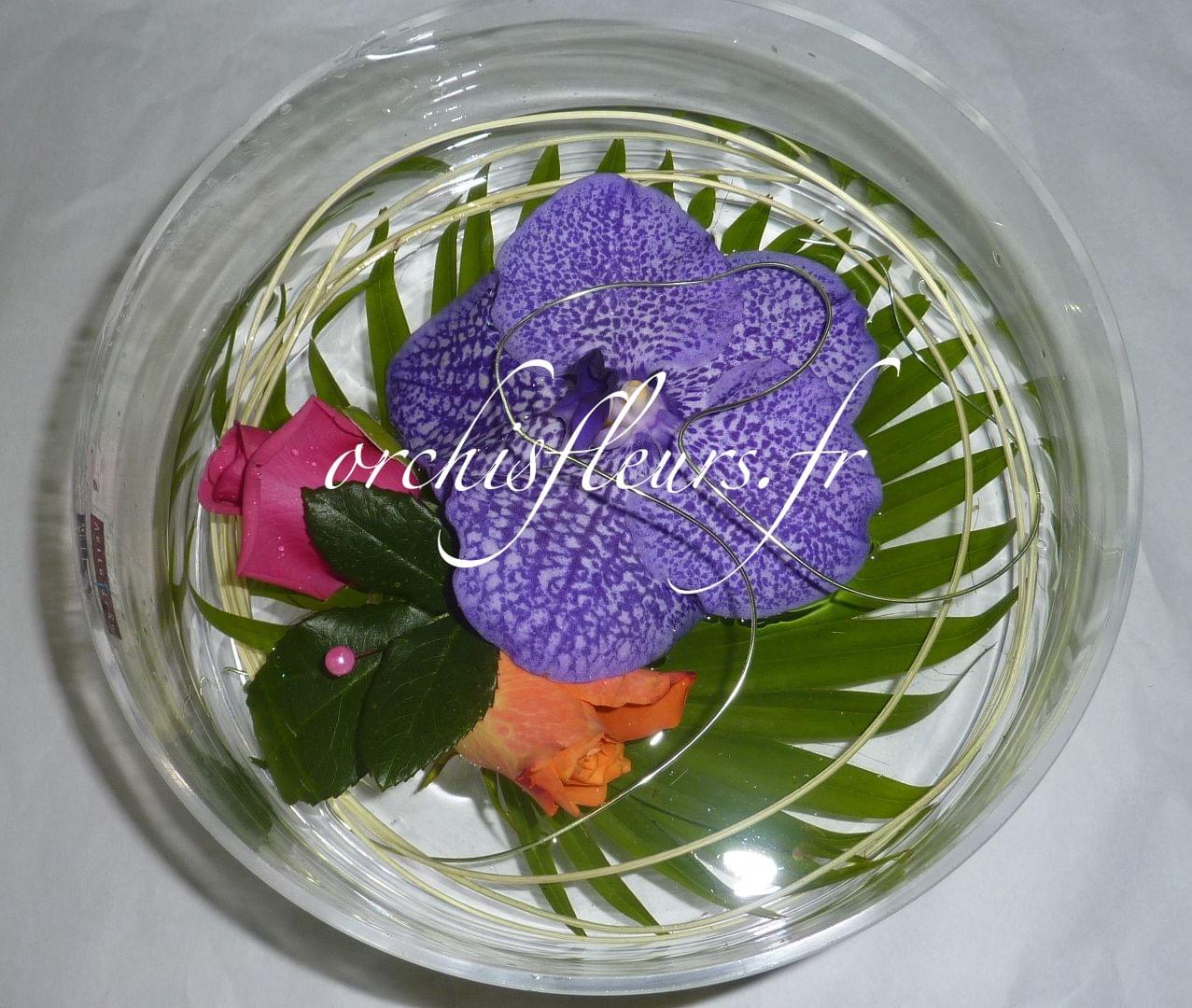 Centre de table rond fleuriste Bois d'Arcy Centre de table rond fleuriste Bois d'Arcy